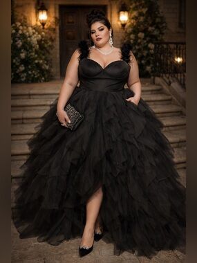 Fashion Nova Plus-Size Tulle Ball Gown Dress Size 3XL